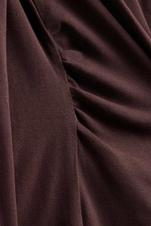 Damen - Langarmshirt - Slim Fit - dunkelbraun
