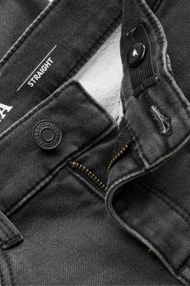Nen - Straight Jeans - texans tèrmics - texà gris fosc