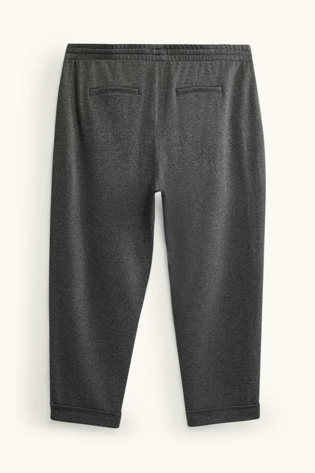 Donna - Pantaloni di jersey - vita media - tapered fit - grigio scuro