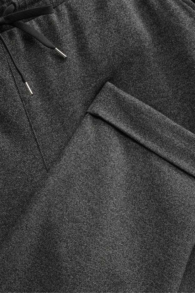 Donna - Pantaloni di jersey - vita media - tapered fit - grigio scuro
