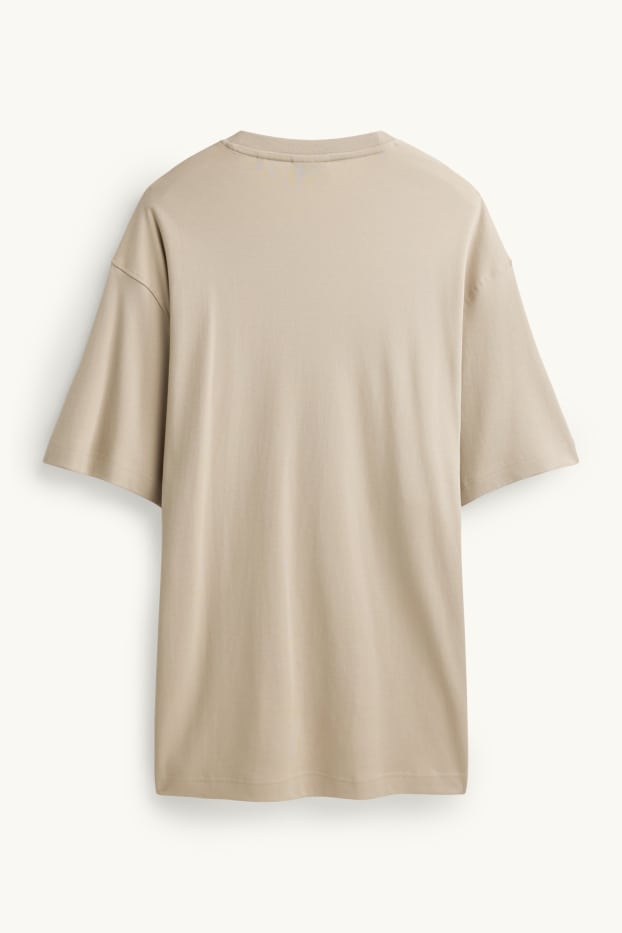 Hommes - T-shirt - relaxed fit - beige