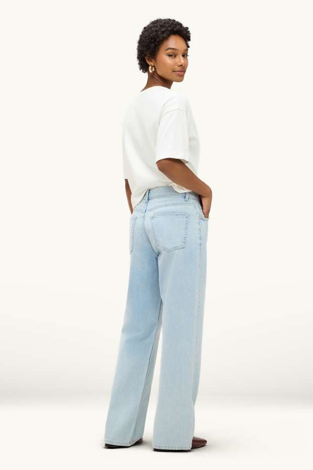 Dona - Baggy Jeans - mid waist - blau clar