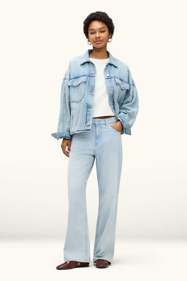 Dona - Baggy Jeans - mid waist - blau clar