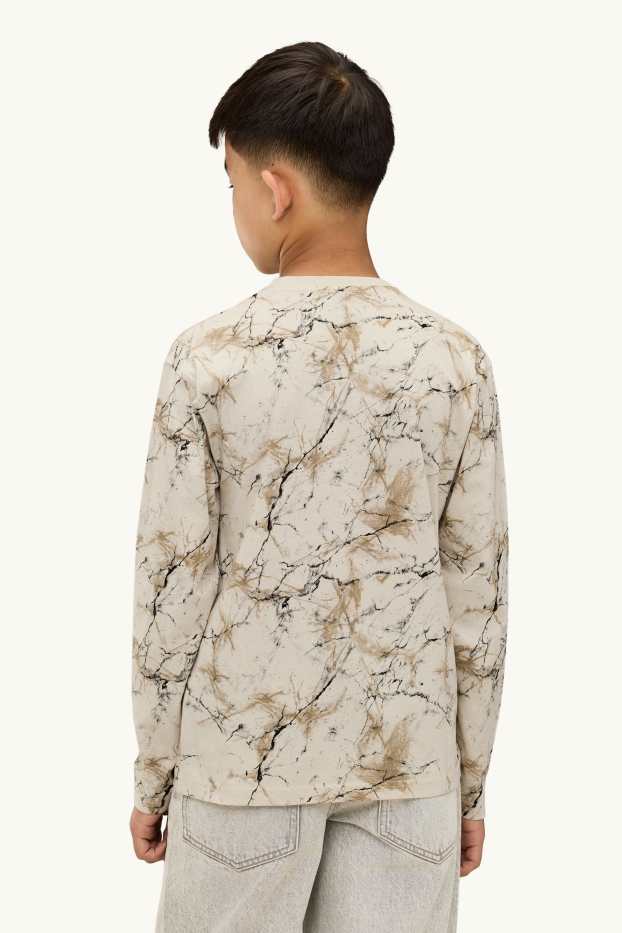 Enfants garçons - Lot de 2 - skateboard - haut à manches longues - noir / beige