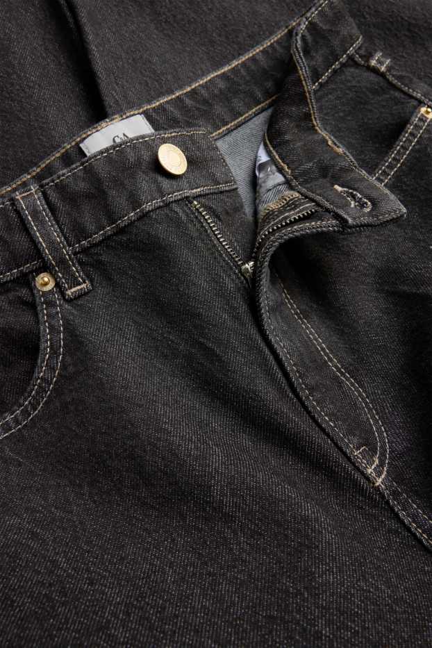 Dámské - Barrel jeans - mid waist - džíny - tmavošedé