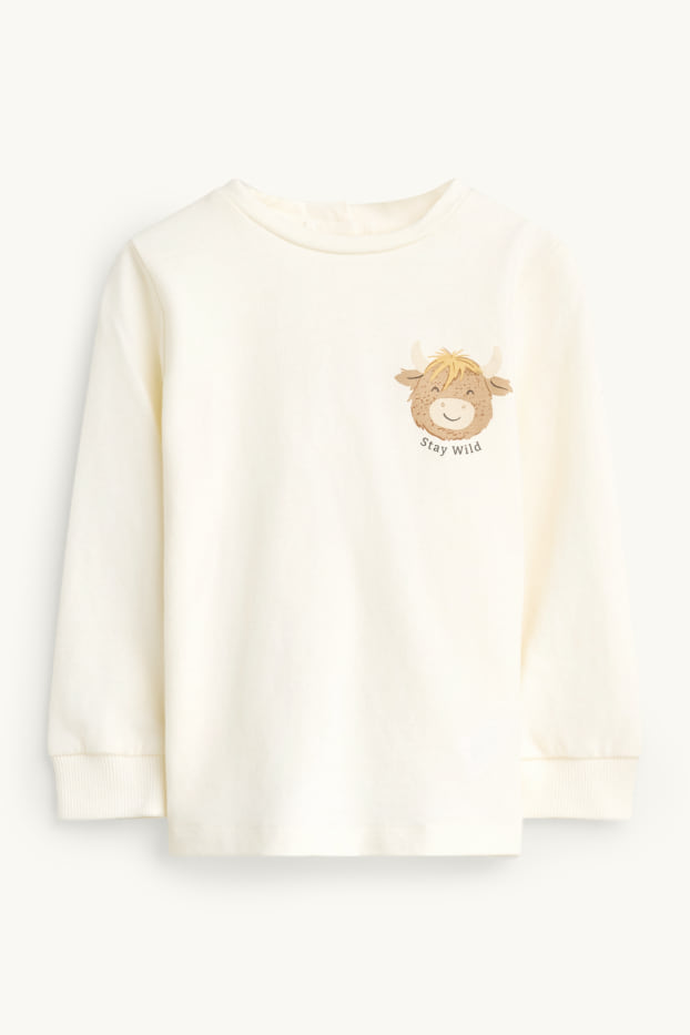 Bébés garçons - Vache - tenue bébé - 3 pièces - blanc crème