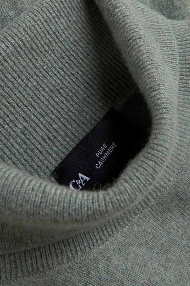 Herren - Kaschmir-Rollkragenpullover - grau