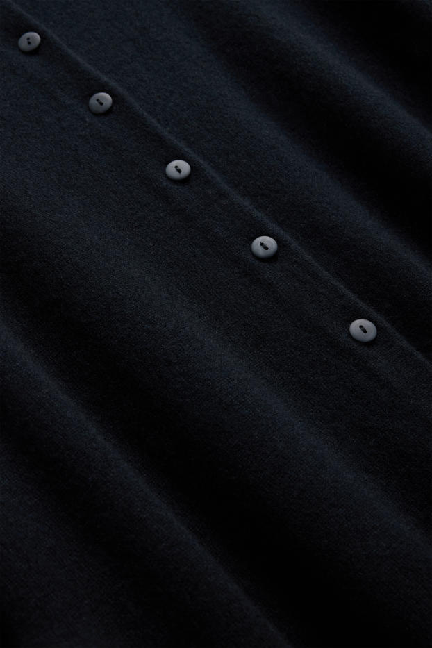Damen - Kaschmir-Strickjacke - schwarz