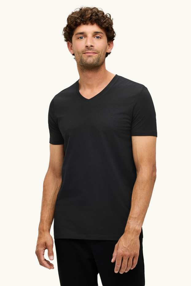 Hommes - T-shirt - slim fit - Flex - noir