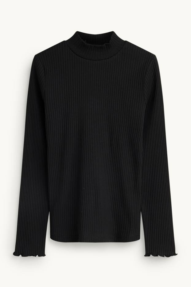 Bambine - Set - maglia a maniche lunghe, vestito bouclé e calzamaglia - 3 pezzi - nero / bianco