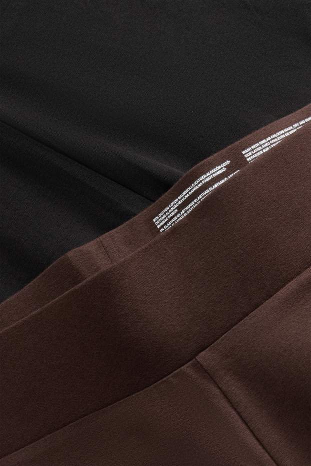 Dona - Paquet de 2 - straight leggings - marró fosc