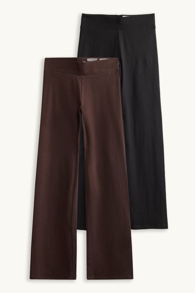 Dona - Paquet de 2 - straight leggings - marró fosc