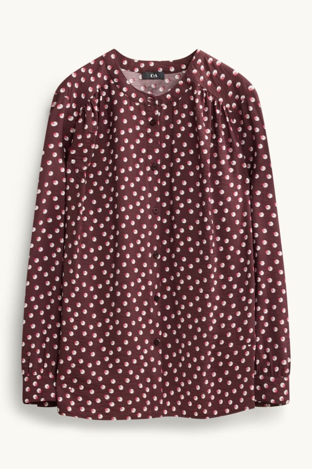 Femmes - Chemisier - à pois - marron