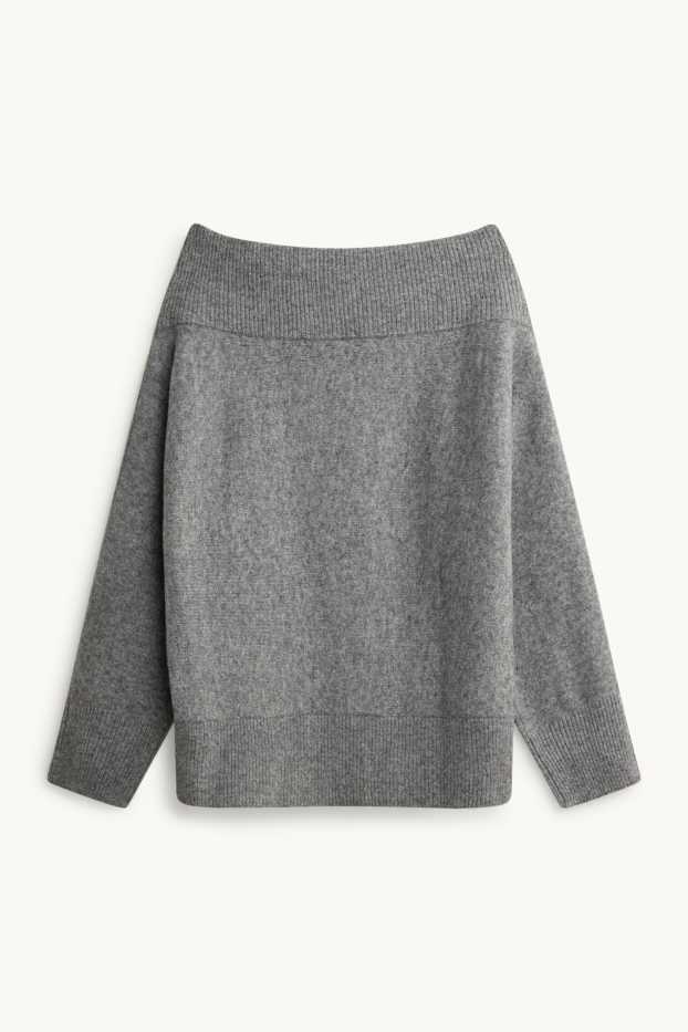 Damen - Pullover - grau-melange
