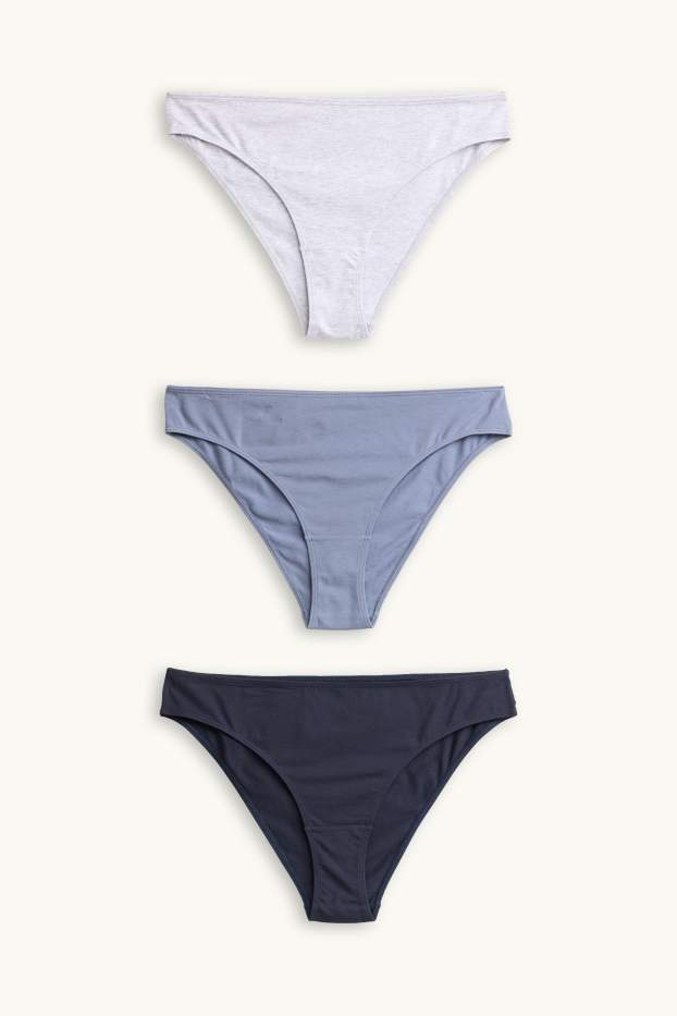 Donna - Confezione da 3 - slip - blu