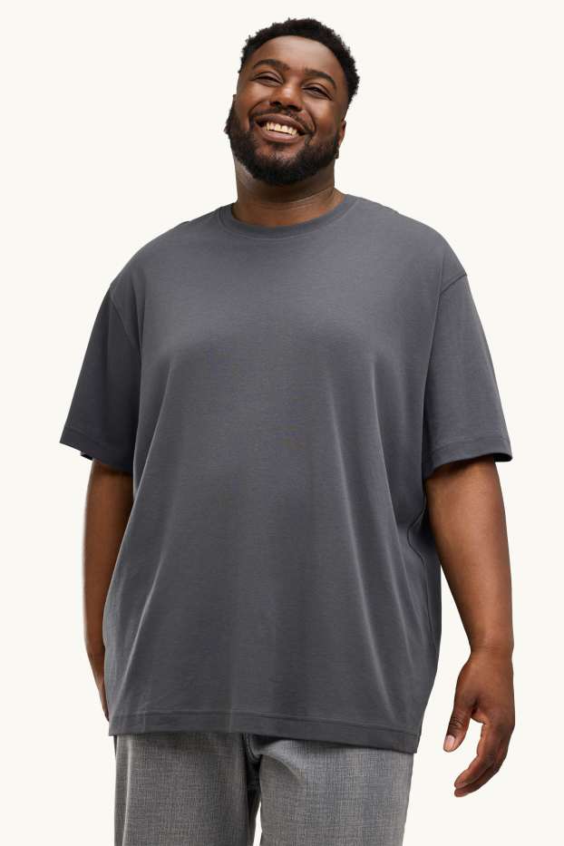 Heren - T-shirt - relaxed fit - grijs