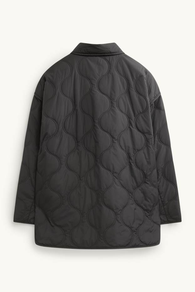 Dames - Jas met stiksels - zwart