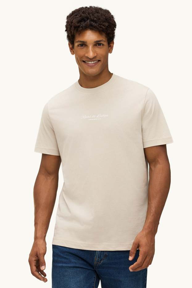 Bărbați - Tricou - regular fit - nisip