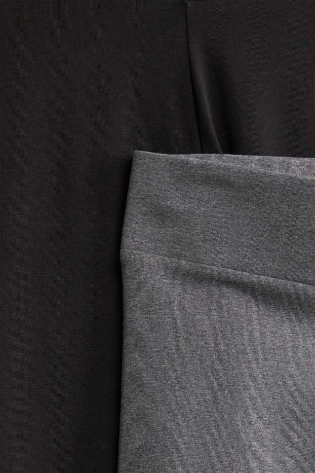 Damen - Multipack 2er - Straight Leggings - grau-melange