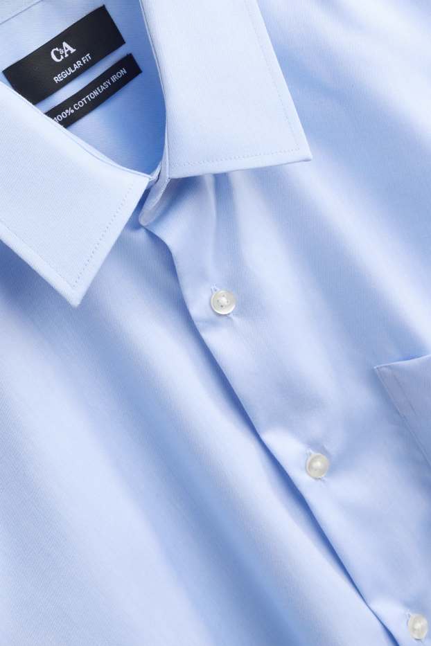 Pánské - Business košile - regular fit - kent - snadné žehlení - světle modrá