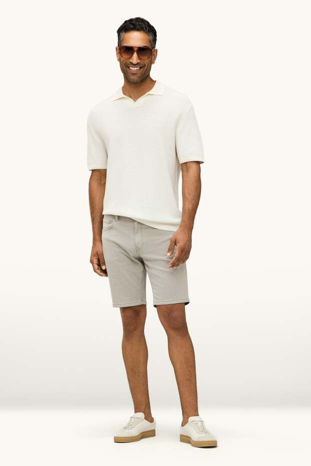 Herren - Jeans-Shorts - Flex - jeansgrün