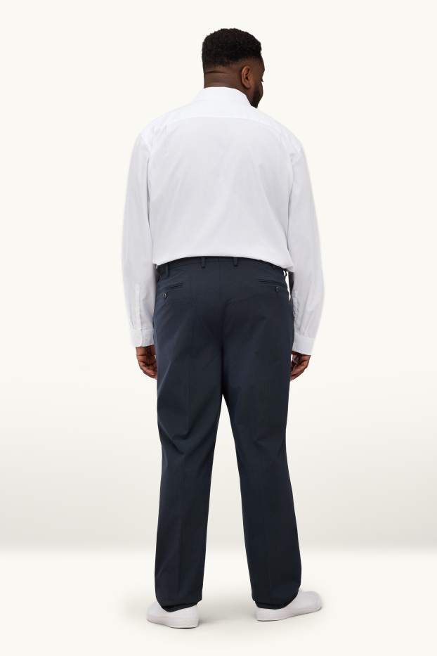 Hommes - Pantalon de costume - regular fit - Flex - LYCRA® - bleu foncé