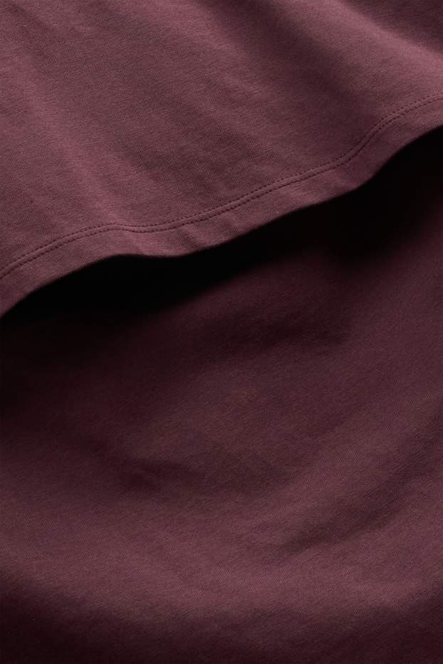 Donna - Maglia a maniche lunghe per allattamento - bordeaux