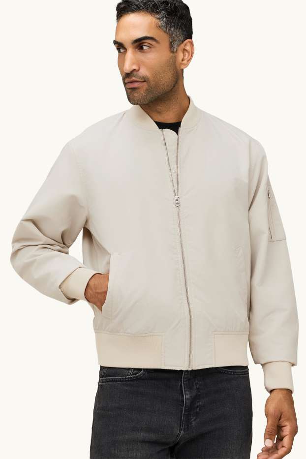 Herren - Bomberjacke - beige