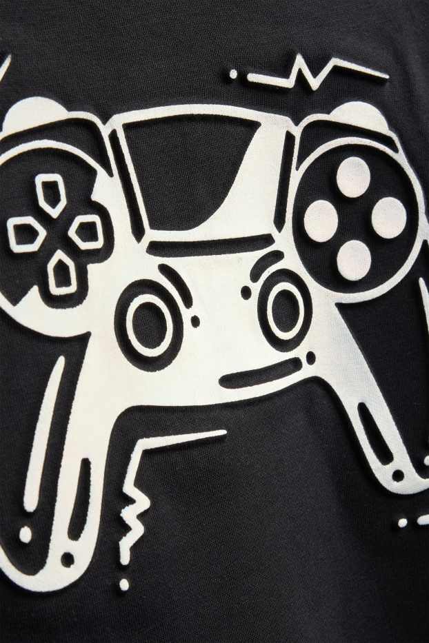 Kinderen: jongens - Gaming controller - hoodie - zwart