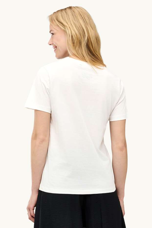Damen - T-Shirt - Regular Fit - Audrey Hepburn - weiß
