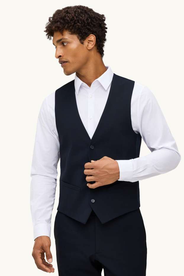 Herren - Weste - Regular Fit - Flex - LYCRA® - dunkelblau