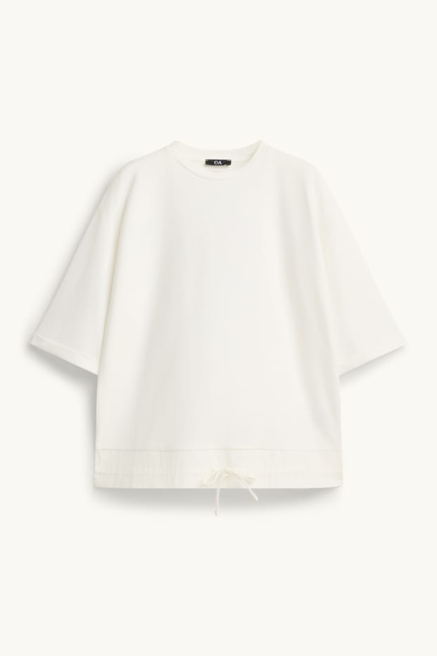 Dames - T-shirt - zuiver wit