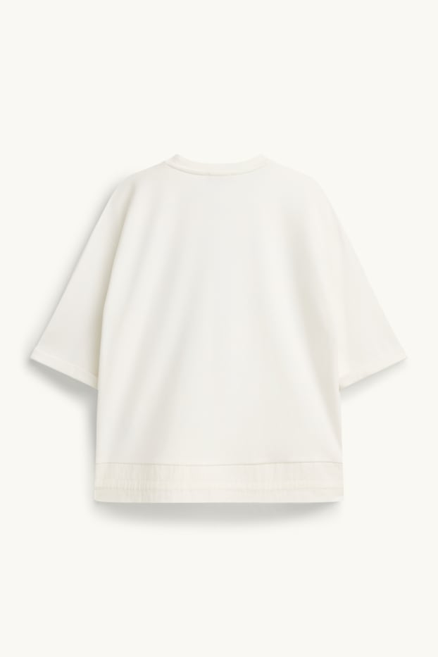 Dames - T-shirt - zuiver wit