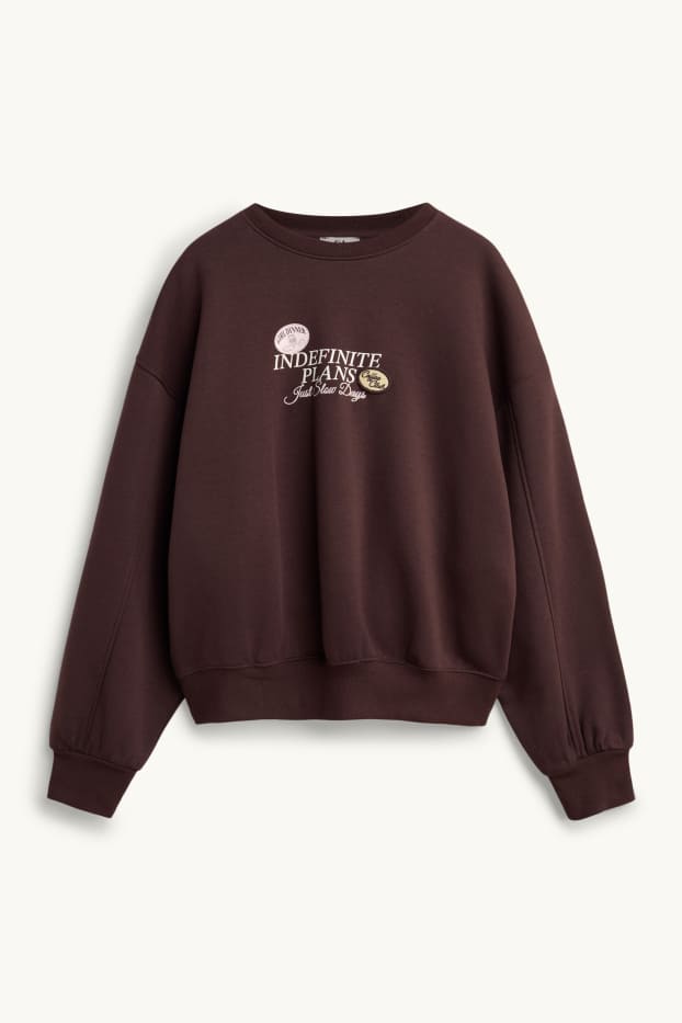 Femmes - Sweat Oversize - marron foncé
