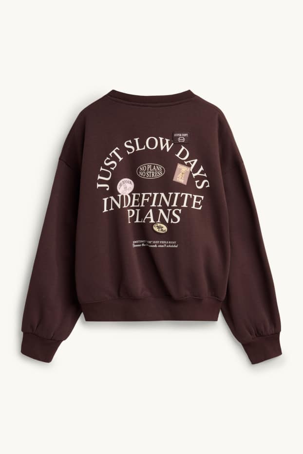 Femmes - Sweat Oversize - marron foncé