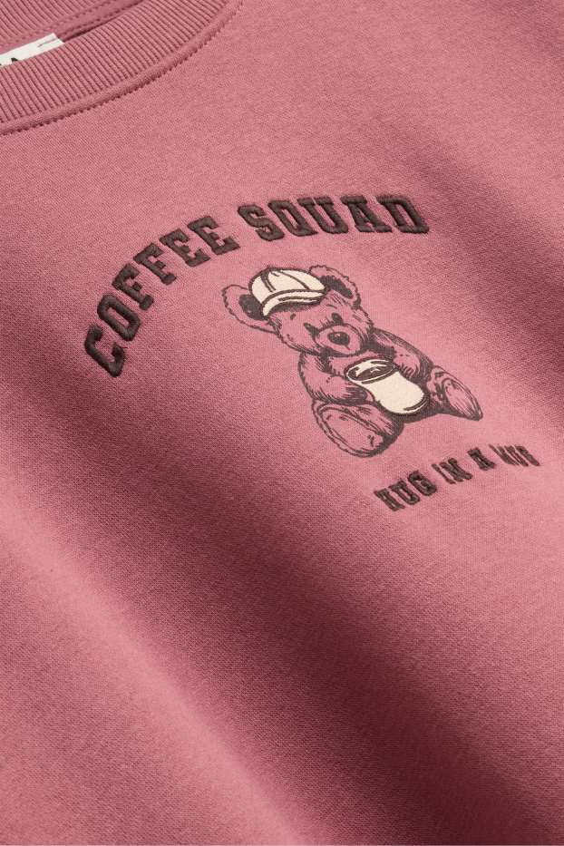 Dames - Oversized sweatshirt - donker rose