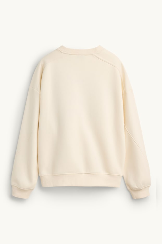 Femmes - Sweat Oversize - beige / bordeaux