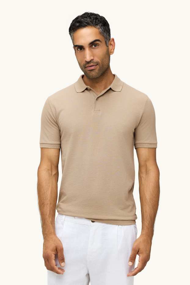 Herren - Poloshirt - Regular Fit - hellbraun