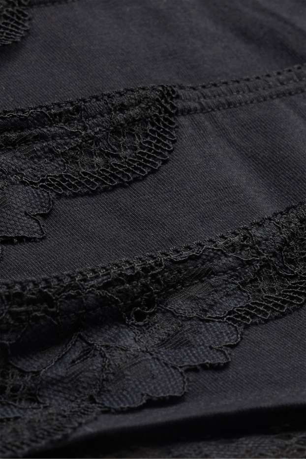 Dames - Set van 3 - Brazilian slip - zwart