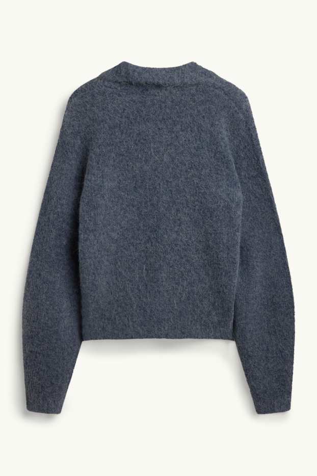 Damen - Strickjacke - grau-melange