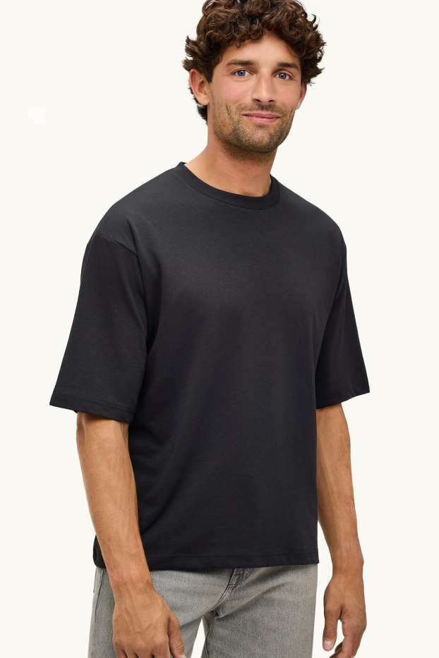 Bărbați - Tricou - relaxed fit - negru