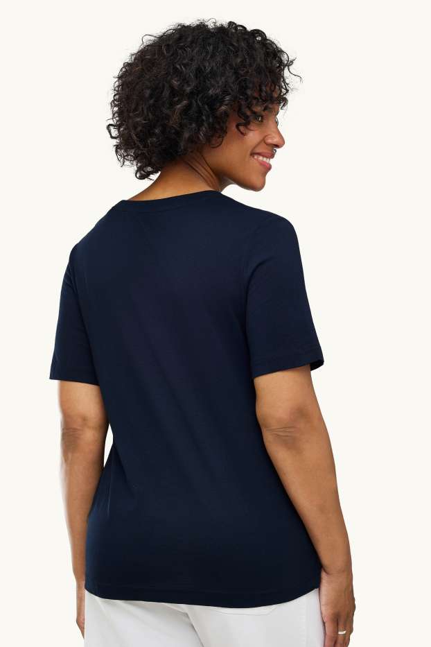 Damen - T-Shirt - Regular Fit - dunkelblau