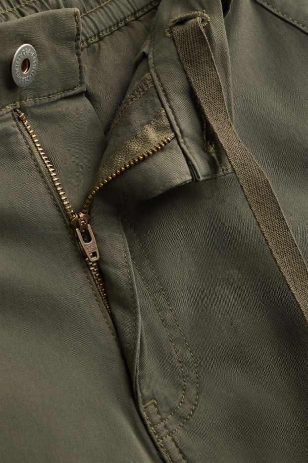 Heren - Cargobroek - tapered fit - kaki