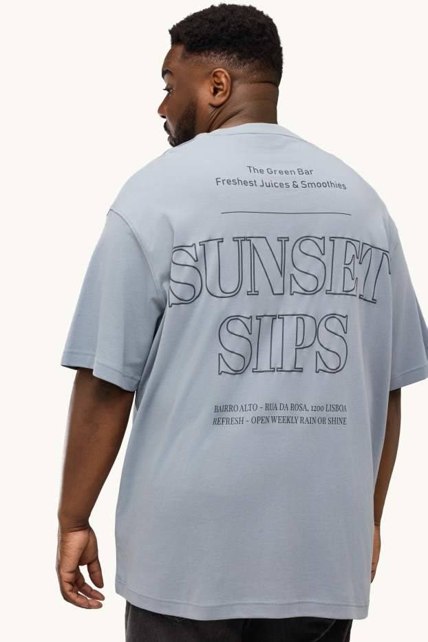 Heren - T-shirt - relaxed fit - grijs