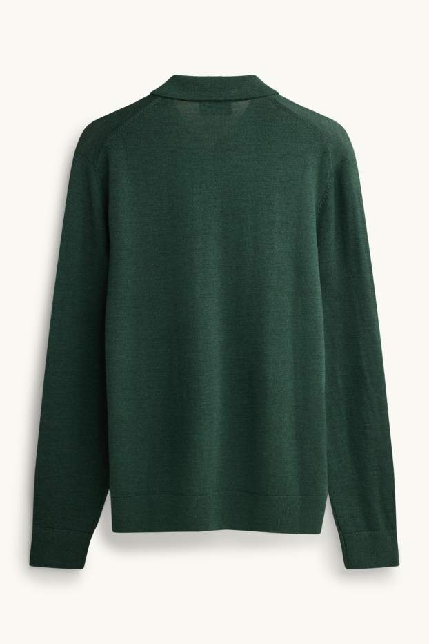 Uomo - Maglione in lana merino - verde