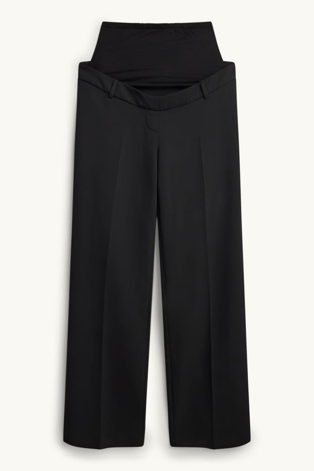 Femmes - Pantalon de grossesse - jambes larges - noir