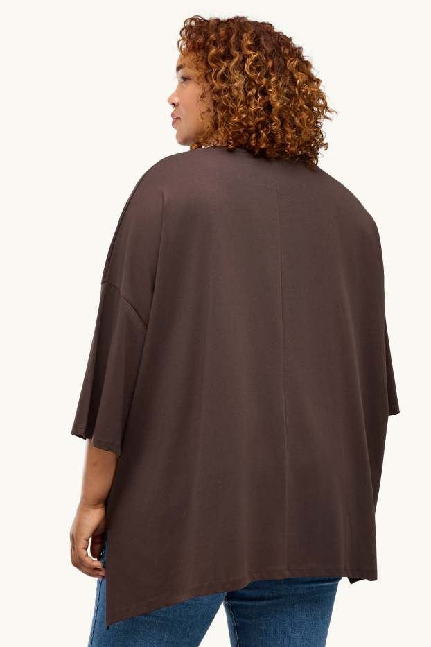 Femmes - T-shirt - regular fit - marron foncé