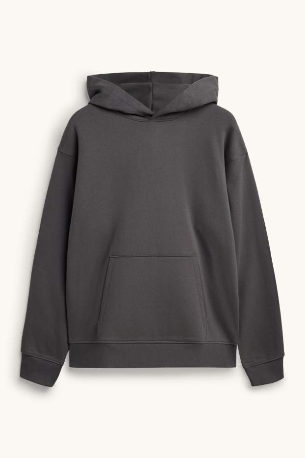 Heren - Hoodie - donkergrijs