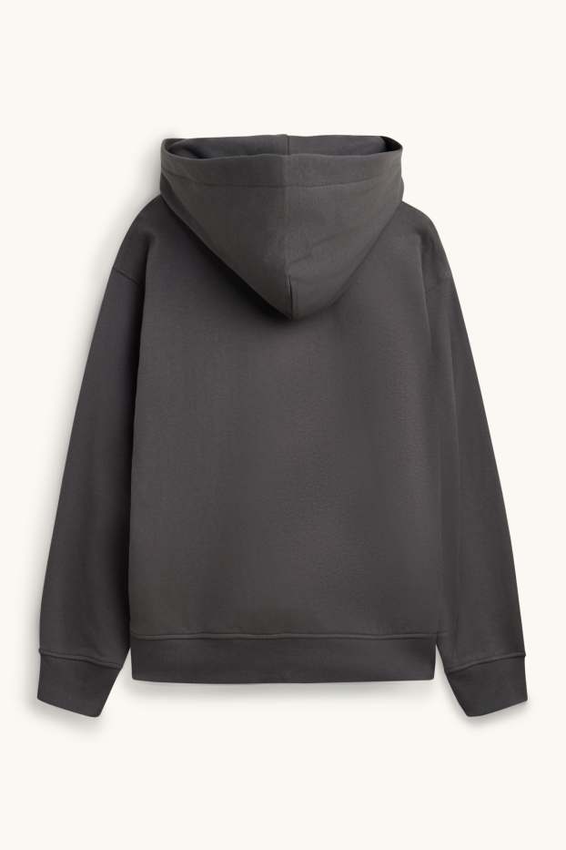 Heren - Hoodie - donkergrijs