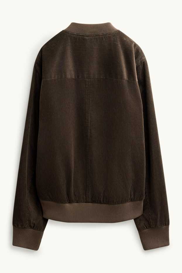 Men - Corduroy bomber jacket - brown
